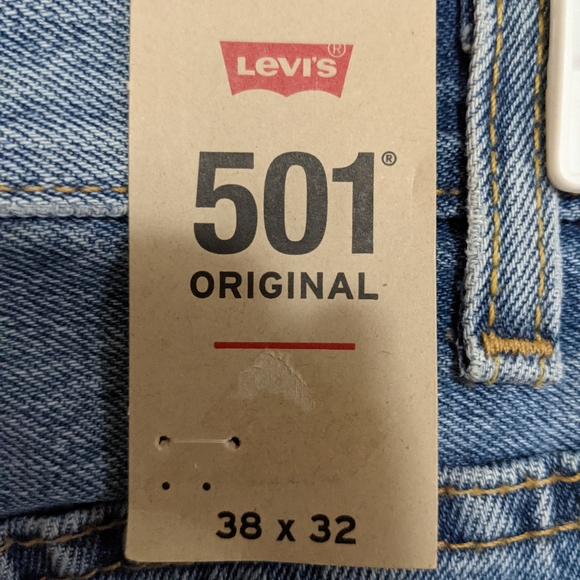 NEW Levis 501 Straight Leg Jeans 38x32 - Picture 3 of 6